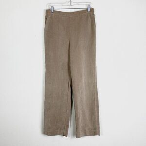 Alfred Dunner Tan Corduroy Straight Leg Casual Pants